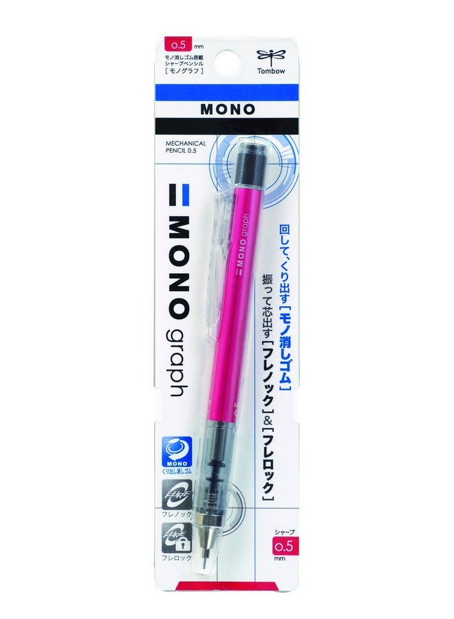 Tombow Mono Graph Shaker Mechanical Pencil 0.5Mm Pink Body (Shmg81) - Image 2