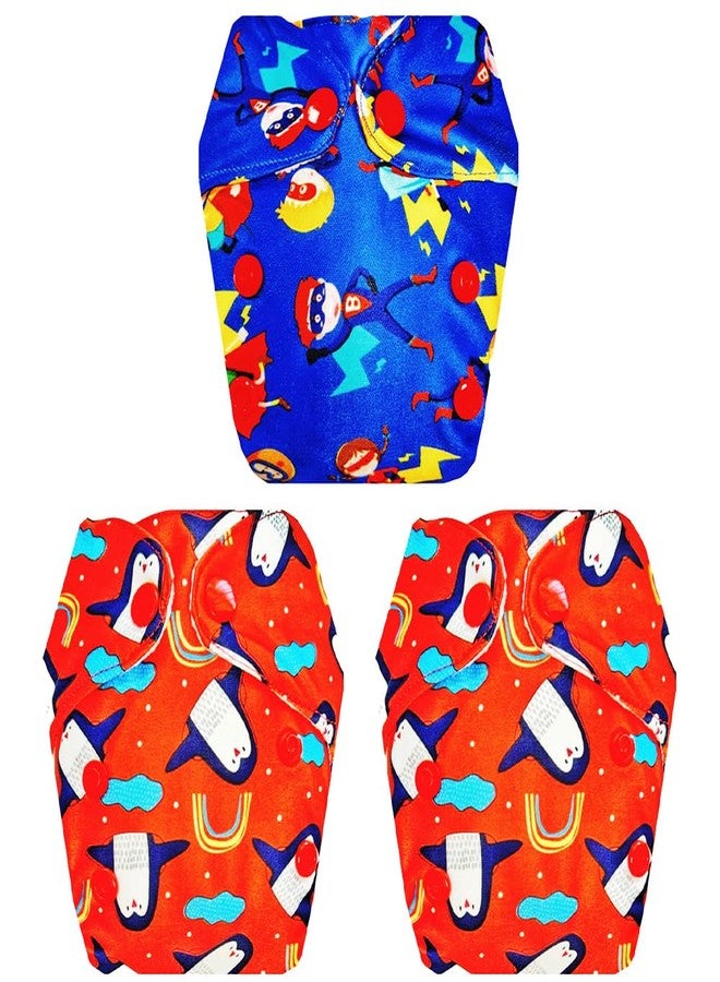 حفاضات قماشية فاخرة من دمبلدو للأطفال حديثي الولادة مع ماصة مدمجة (عبوة من 3 قطع) | ناعمة ولطيفة | مانعة للتسرب | مناسبة للسفر | موثوقة من قبل الأمهات | من 0 إلى 4 أشهر | للجنسين - Image 1