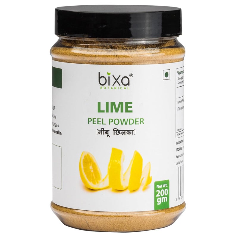 bixa BOTANICAL Lime peel powder 200 Gm Skin Hair Wellness Prevents Pimple Acne Alleviates Dandruff and Hair fall Natural skin Hydrator Face Cleanser - Image 1