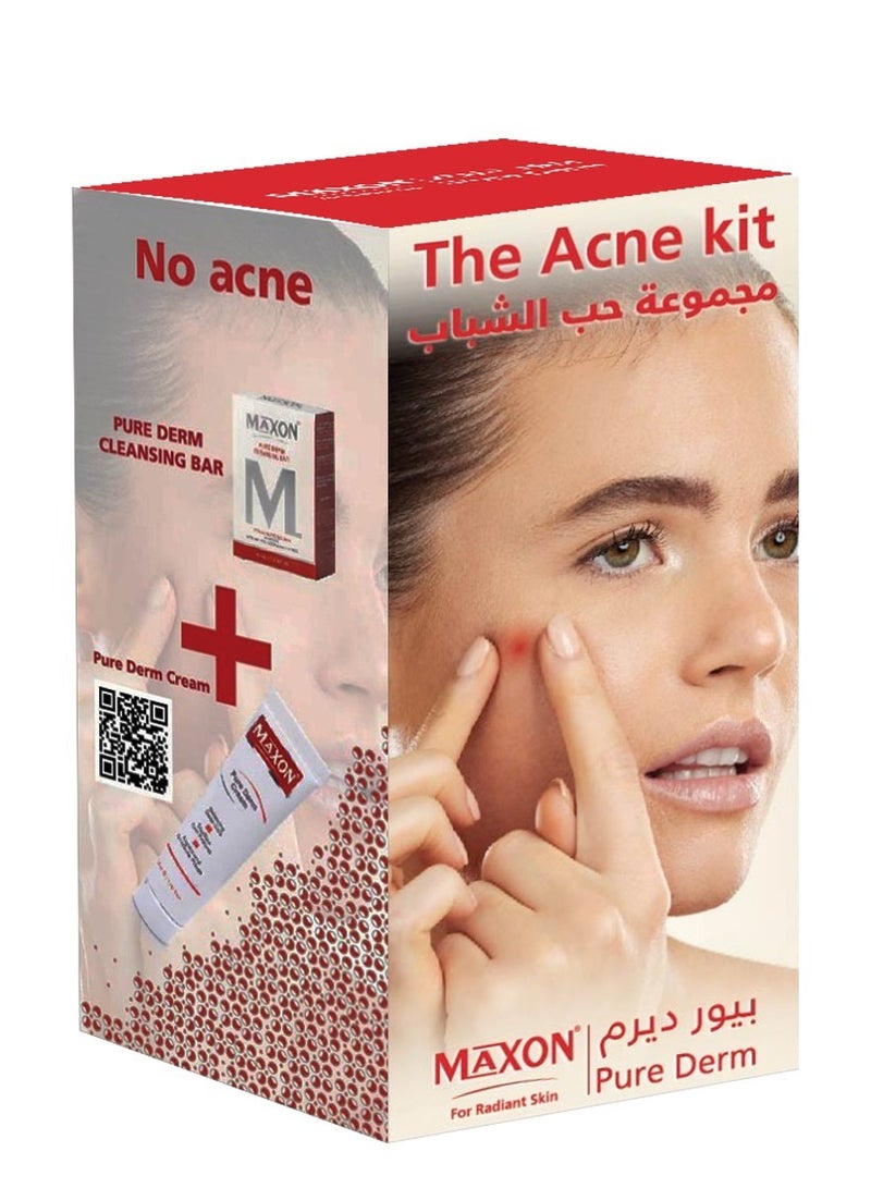 maxon Max On Pure Derm Cream + Cleansing Bar Packs 