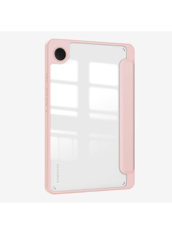 Smart Case for Samsung Galaxy Tab A9 8.7 inch 2023 Transparent Back, Auto Sleep/Wake, with S Pen Holder, Slim Fit Lightweight Shockproof Trifold Stand Tablet Cover, Pink - Image 3