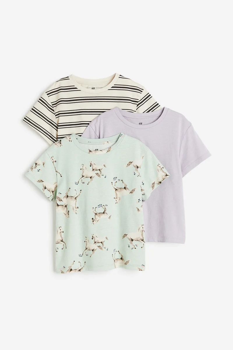H&M 3-pack cotton jersey tops