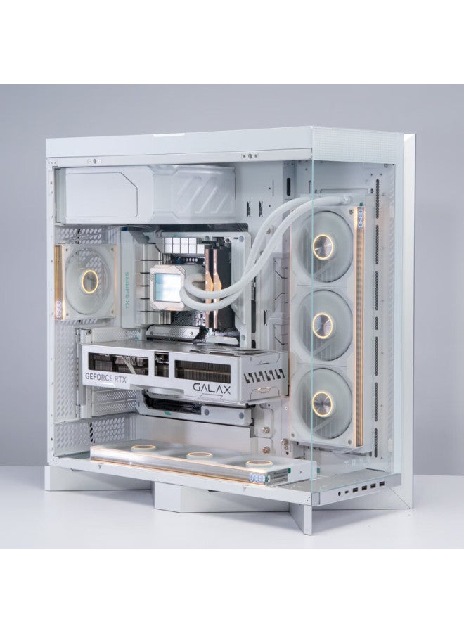 Jungle Leopard Conglinbao Xinglian Fan, 360-degree Integrated Building Block Fan, Reverse Blade, 12cm, Infinite Mirror Light, Synchronized Pwm Speed Control, White Case Fan, Argb Desktop Computer, Quiet - Image 2