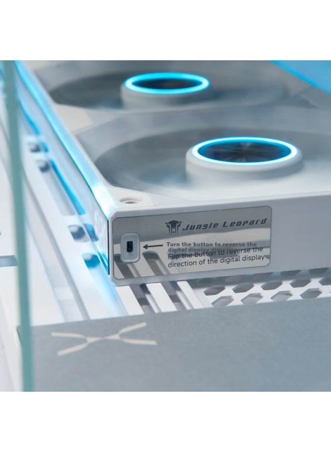Jungle Leopard Conglinbao Xinglian Fan, 360-degree Integrated Building Block Fan, Reverse Blade, 12cm, Infinite Mirror Light, Synchronized Pwm Speed Control, White Case Fan, Argb Desktop Computer, Quiet - Image 1