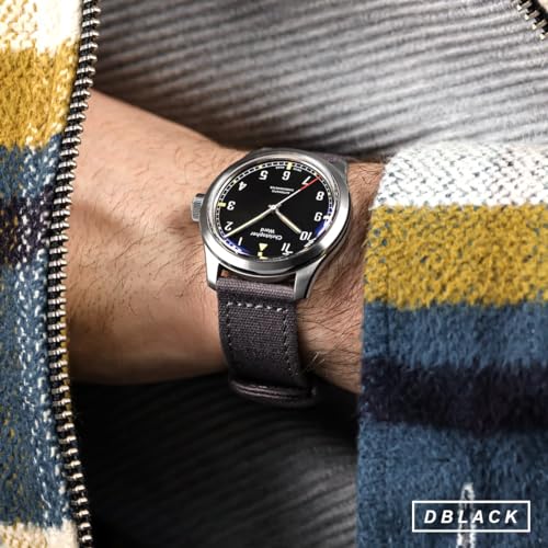 DBLACK ''ENMA'' Nylon Watch Strap, Quick Release Boxy Design Watch Band // For 20mm, 22mm, or 24mm Watch Belt (Choose Your Size & Color) (24mm, Black) - Image 5