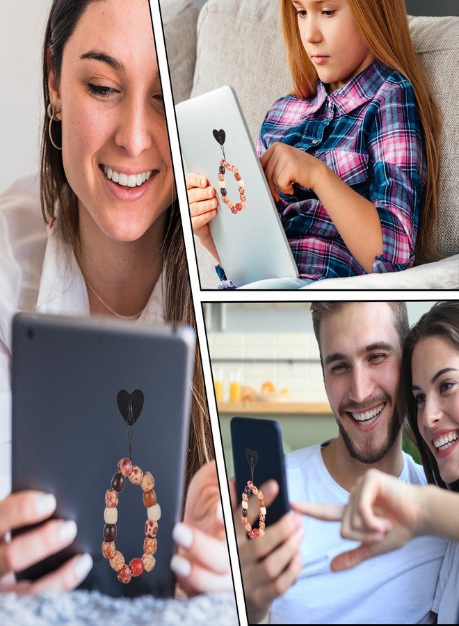 Amabro 12PCS Phone Holder Heart Phone Ring, Self-Adhesive Cell Phone Hook Cell Phone Charm Hook for Cell Phone Tablet DIY Accessories(Black), 576483_2_kyEWxKpLt - Image 5