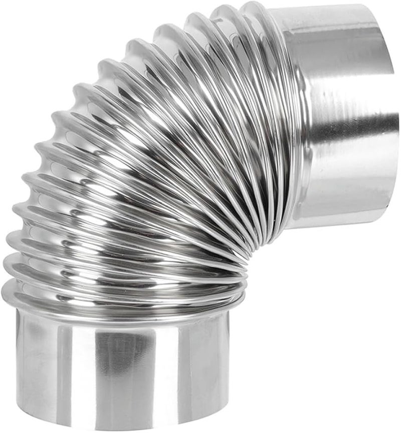 Stainless Steel Camping Stove Chimney Elbow Pipe Flue For Indoor Outdoor Use - Image 2