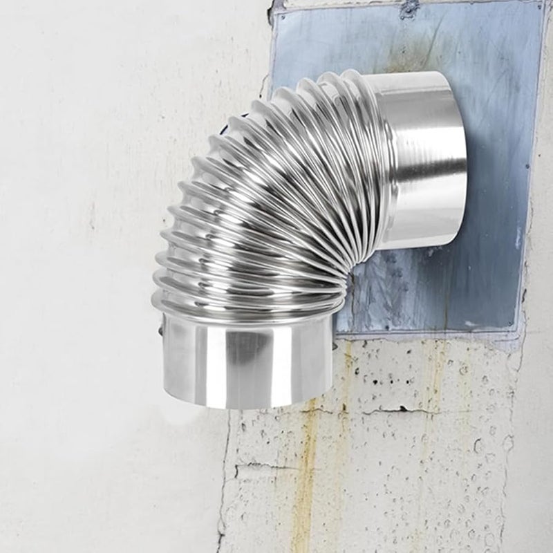 Stainless Steel Camping Stove Chimney Elbow Pipe Flue For Indoor Outdoor Use - Image 5