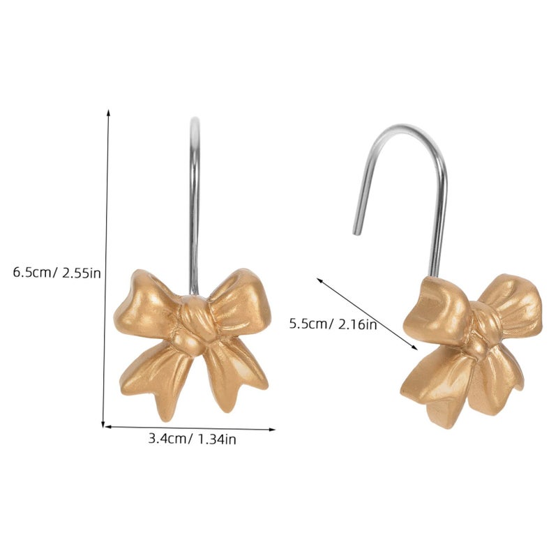 Cute Bow Knot Shower Curtain Hooks 10pcs Holiday Bathroom Decor Accessories - Image 3