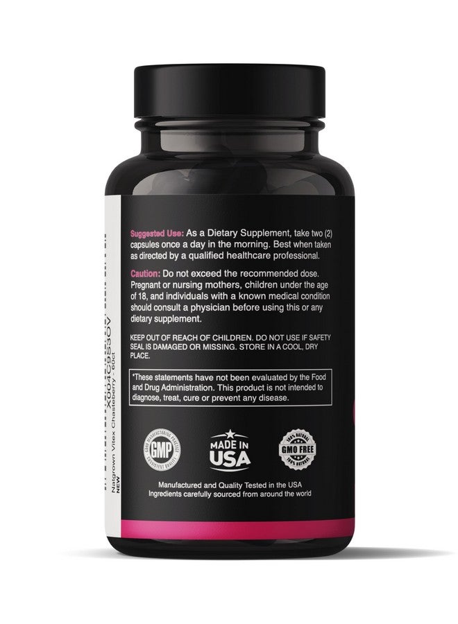 Natgrown Vitex Chasteberry Supplement for Women 1,000 mg - Agnus Castus Chaste Tree Vitex Berry Fruit Extract Capsules - 60 Ct - Image 3