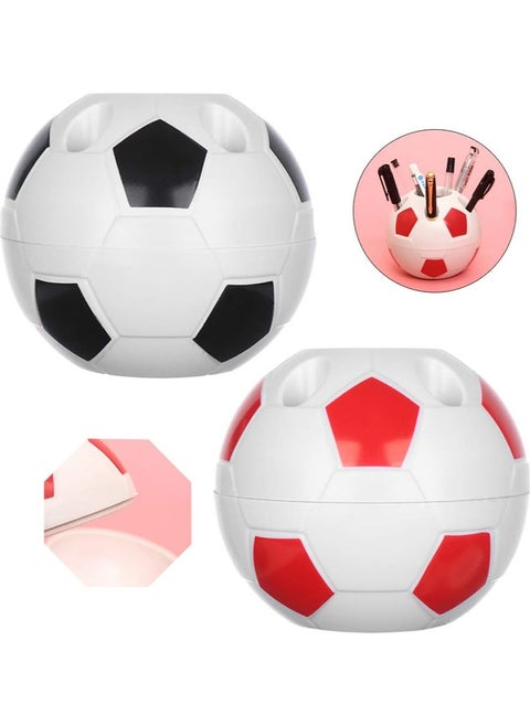 2pcs Colorful Pen Holders for Kids, Durable and Easy to Clean (Black + Red)