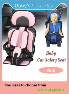 Baby Safety Seat, Child Support Cushion Toddlers Child 0-8 Years Old Foldable Protection Travel Accessories, Adjustable Seat Cushion for High Chair Kids Stroller (Pink)