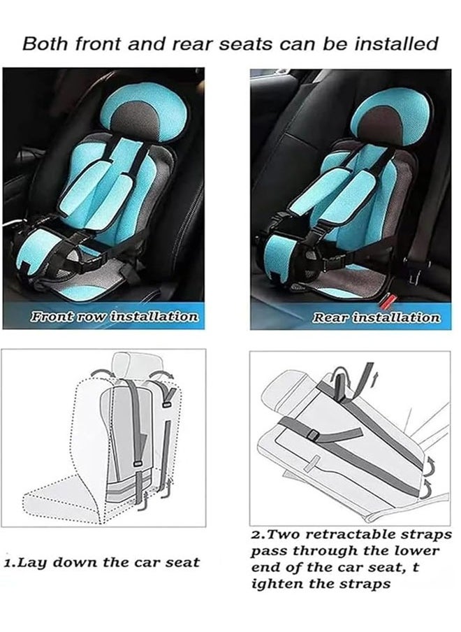 Generic - Baby Safety Seat, Child Support Cushion Toddlers Child 0-8 Years Old Foldable Protection Travel Accessories, Adjustable Seat Cushion for High Chair Kids Stroller (Pink) - Image 1