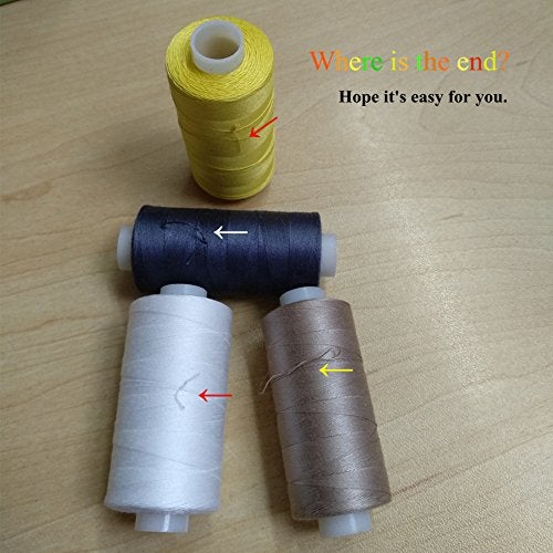 Simthread 6 White 6 Black 100% Cotton Sewing Thread 50s/3 for Quilting etc - 550 Yards Each - Image 5