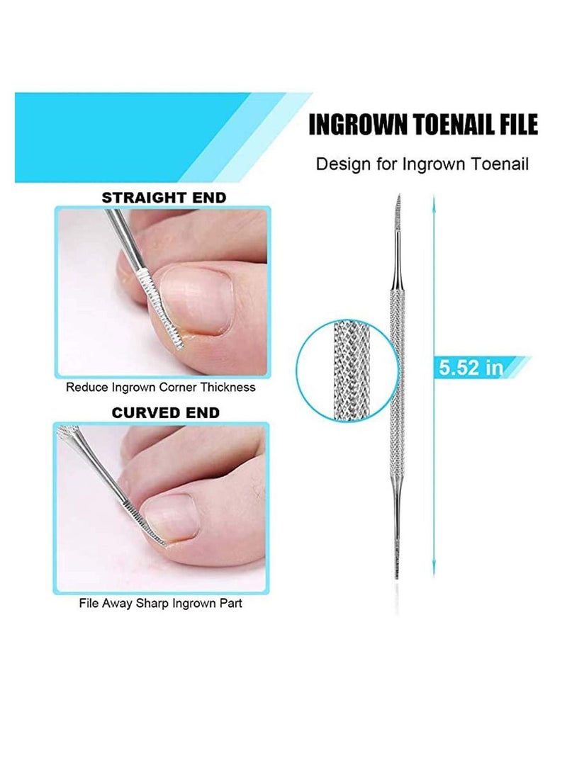Toenail Clippers Set 7Pcs, Staineless Steel Ingrown Toenail Tool Kit, Professional Toe Nail Nippers Set Pedicure Treatment Tool for Ingrown & Thick Nail, Surgery Grade Manicure Pedicure Tool