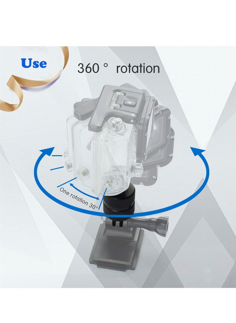 Oasisgalore - 360° Rotation GoPro Tripod Mount Adapter - Aluminum, Compatible with GoPro Hero 10/9/8/7/6/5, DJI and More Action Cameras - Image 1
