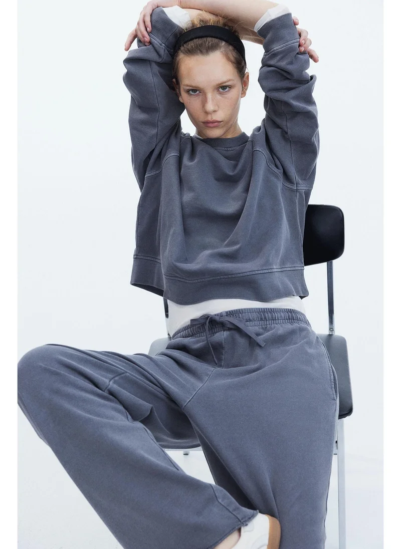 H&M Washed cotton sweatshirt