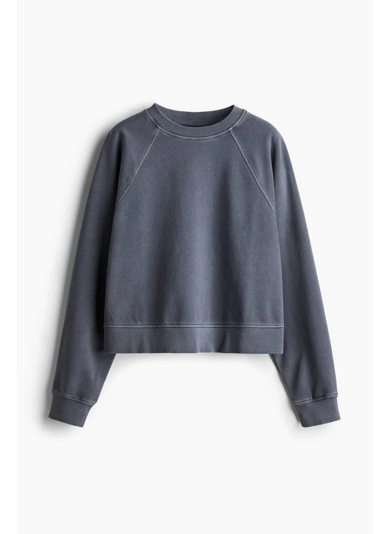 H&M Washed cotton sweatshirt