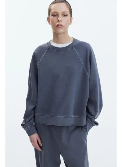 H&M Washed cotton sweatshirt