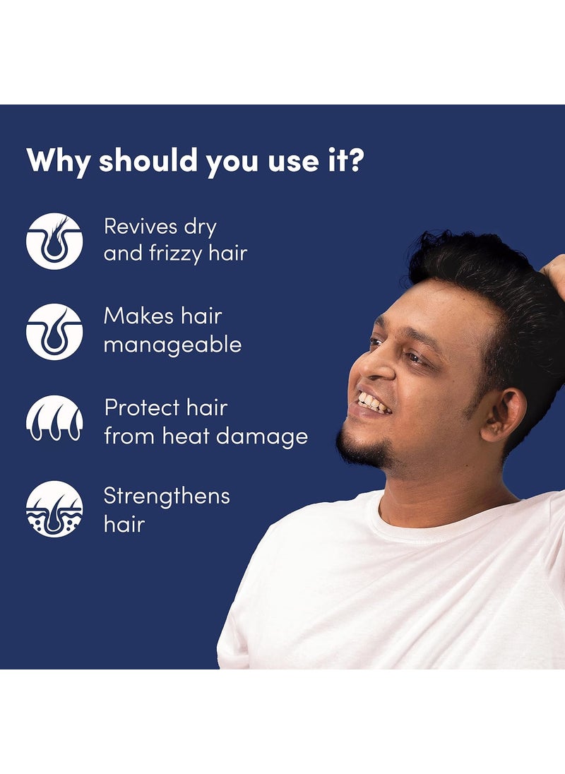 Man Matters Man Matters Hair Serum for Men With Jojoba and Argan oil For Silkier Shinier Smoother Frizz Free Hair Instant Shine Smoothness Non Sticky Hair Serum 90ml  - Image 3