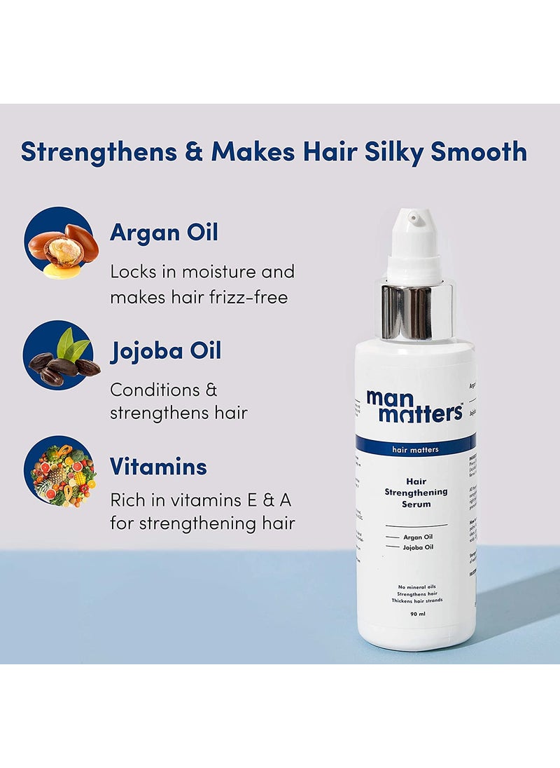 Man Matters Man Matters Hair Serum for Men With Jojoba and Argan oil For Silkier Shinier Smoother Frizz Free Hair Instant Shine Smoothness Non Sticky Hair Serum 90ml  - Image 4