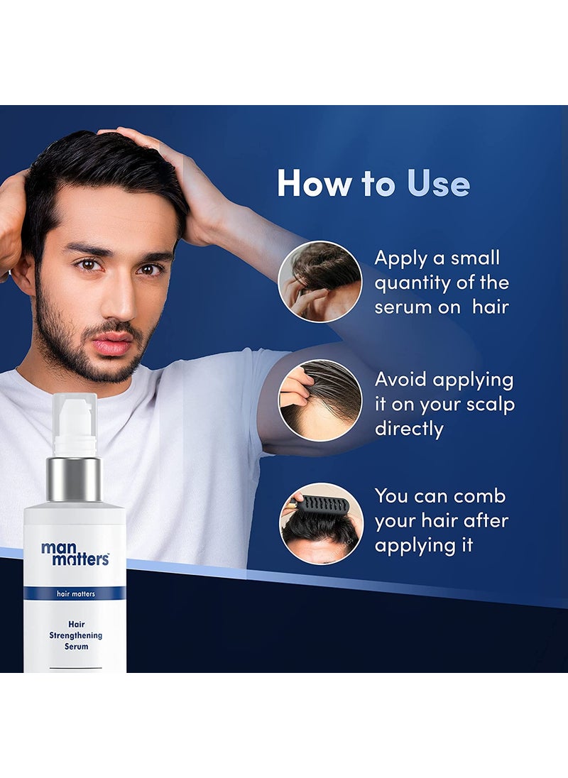 Man Matters Man Matters Hair Serum for Men With Jojoba and Argan oil For Silkier Shinier Smoother Frizz Free Hair Instant Shine Smoothness Non Sticky Hair Serum 90ml  - Image 5