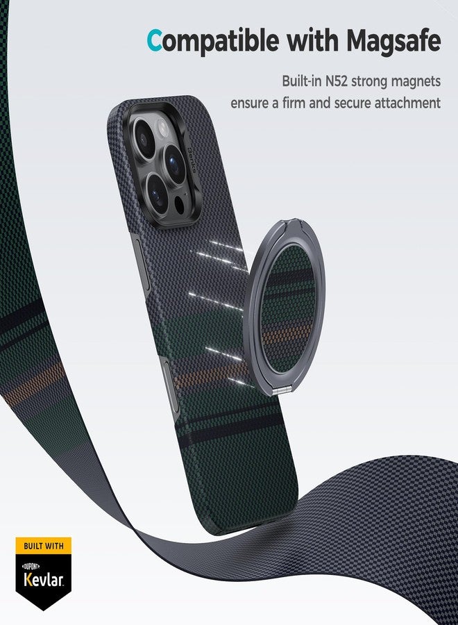 بينكس حامل ومقبض هاتف مغناطيسي من بينكس أرمور بوب، متوافق مع ماج سيف، حامل حلقي للهاتف قابل للتعديل بزاوية 360 درجة، متوافق مع سلسلة آيفون 17/16/15/14/13/12، تصميم متين من الكيفلار - Image 2