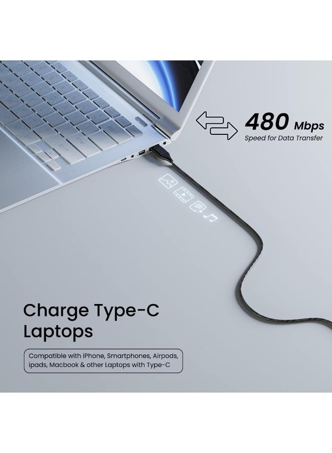 كابل شحن ونقل بيانات سريع KX87 (5 أمبير - 100 واط - 1.2 متر)، قابس USB-A/Type-C إلى Lightning/Type-C متوافق مع iPhone وiPad وSamsung وHuawei وXiaomi وOppo - Image 5