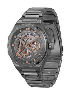 HUGO BOSS HUGO BOSS ROUND ANALOG MEN'S GREY CASE WATCH - 1530378  - Image 1