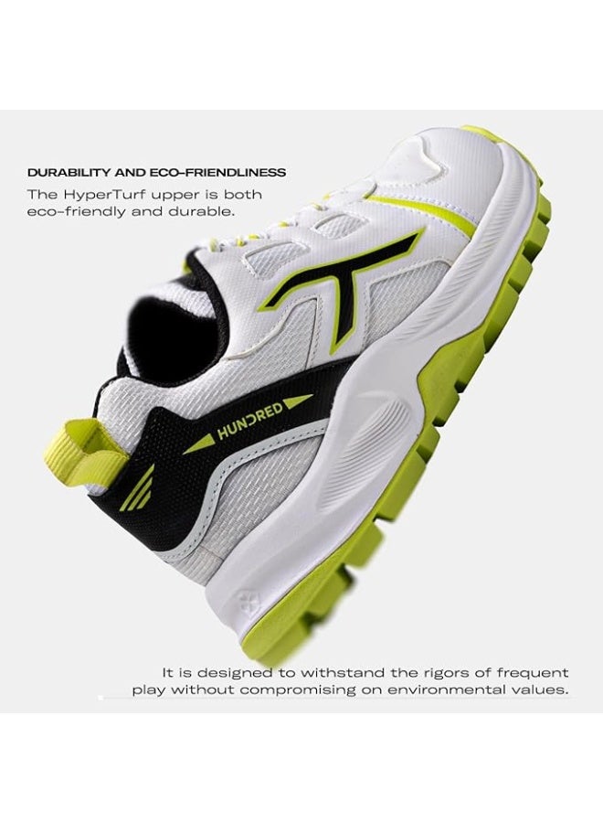 هندرد حذاء كريكت هاندرد هايبرترف - أبيض / لايم / أسود - Image 3