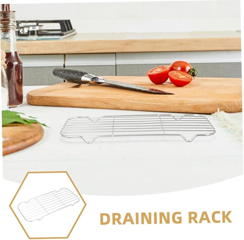 رف تبريد قابل للتعديل من الفولاذ المقاوم للصدأ للخبز والشواء والكعك والديك الرومي - Image 4