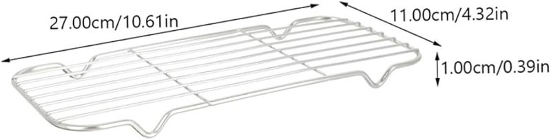 رف تبريد قابل للتعديل من الفولاذ المقاوم للصدأ للخبز والشواء والكعك والديك الرومي - Image 3