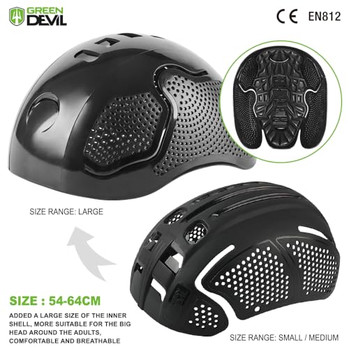 GREEN DEVIL Safety Bump Cap Super Lightweight Breathable Baseball Cap Style Head Protection Hard Hat for Men Women - Image 3