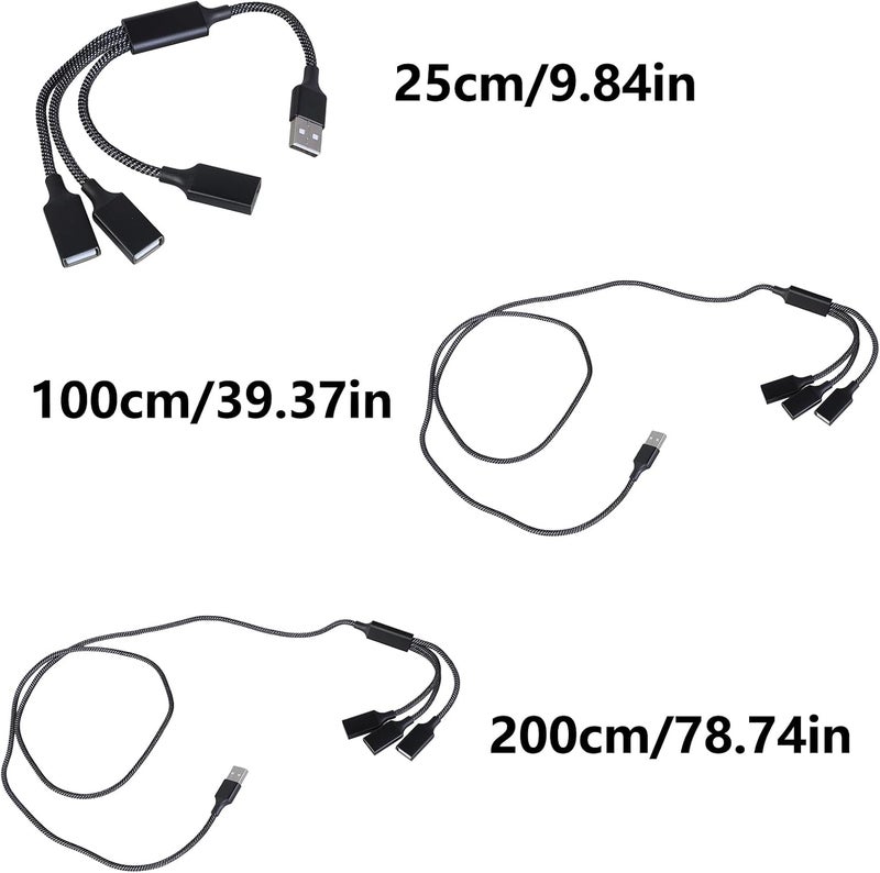 Compact USB splitter cable USB expansion cable to 3 female adapters to expand the connectivity of printer cameras and other devices - Image 5