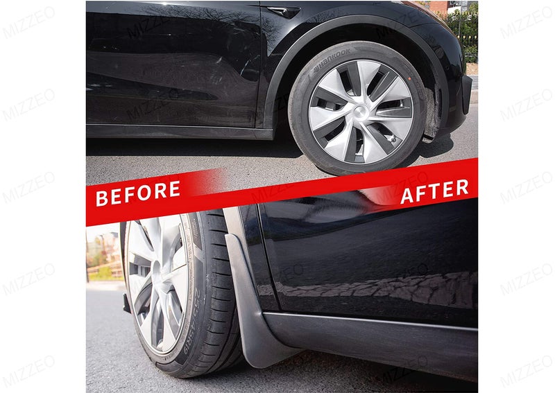 MIZZEO Front and Rear Plastic Mud Flaps, Set of 4, Compatible with Maruti Suzuki Jimny (2023) - Image 4