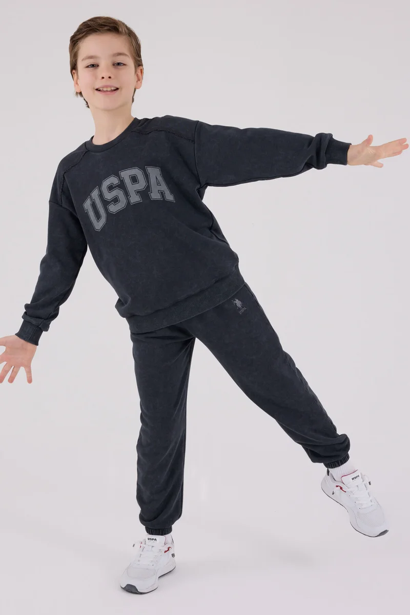 U.S. Polo Assn. U.S. Polo Assn Boys Anthracite Tracksuit Set
