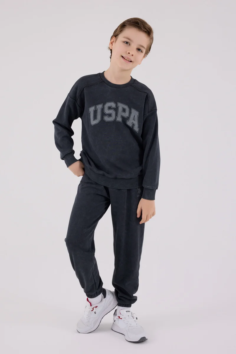 U.S. Polo Assn. U.S. Polo Assn Boys Anthracite Tracksuit Set