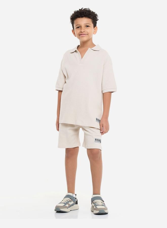 فكتور اند جين طقم قميص بولو ولادي فيكتور آند جين بنقوش وتفاصيل تطريز - Image 5