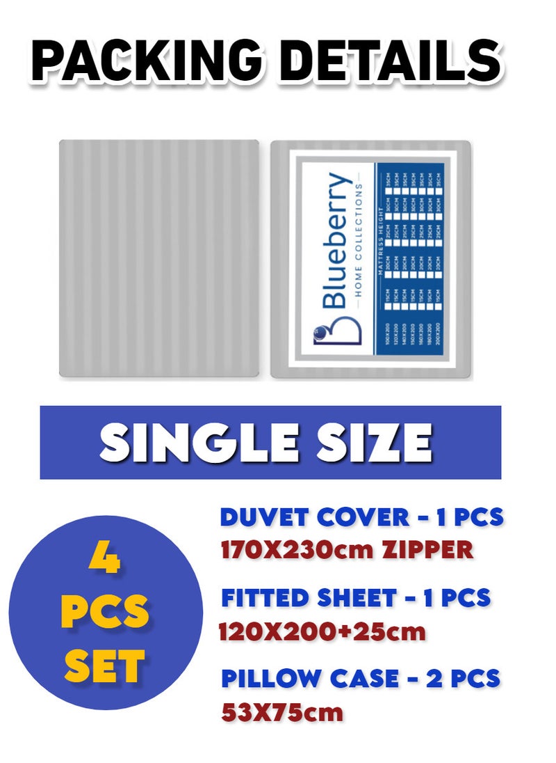 Blueberry 4 Pieces Single Size Duvet Cover Set - Image 2