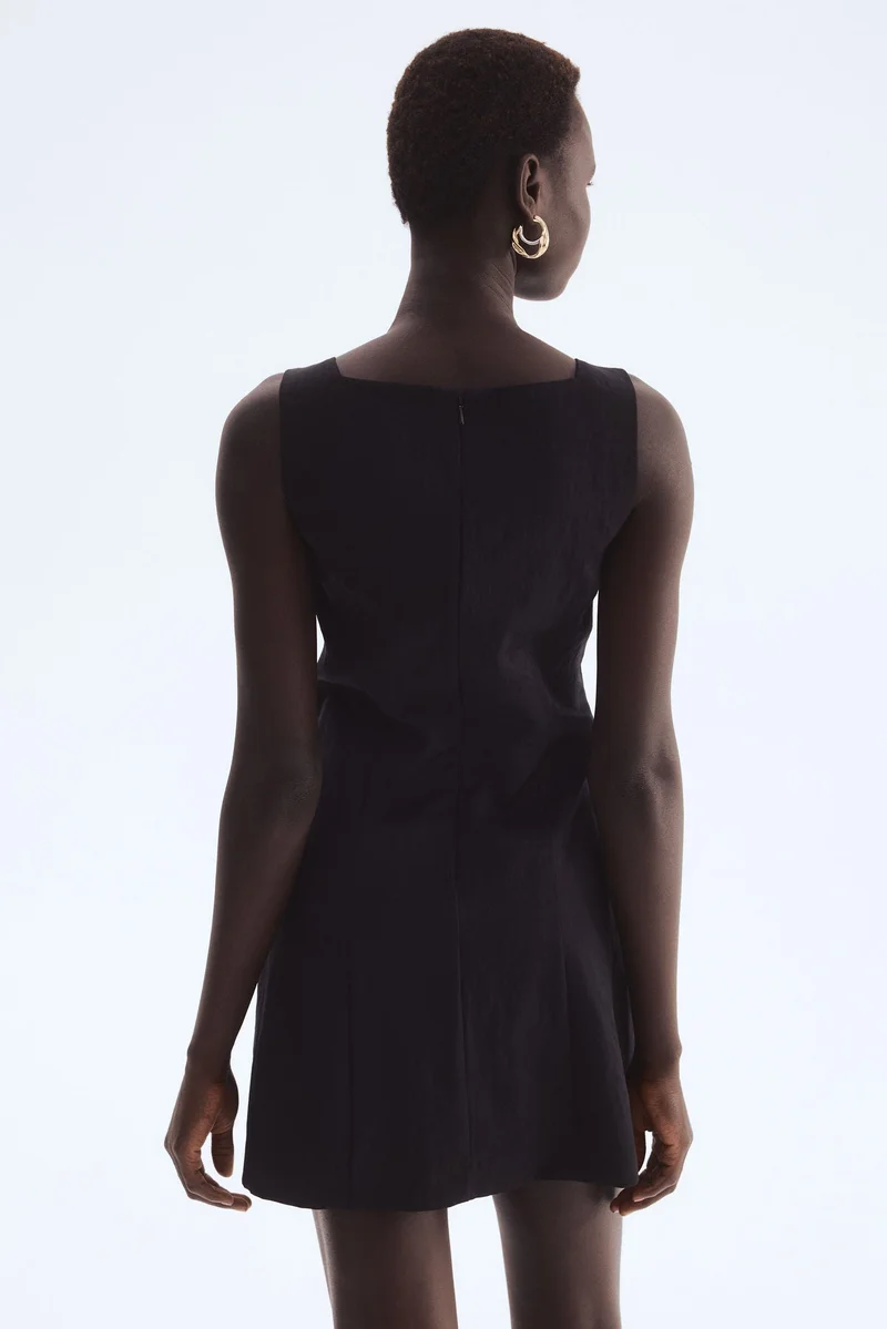 H&M Square-neck twill dress