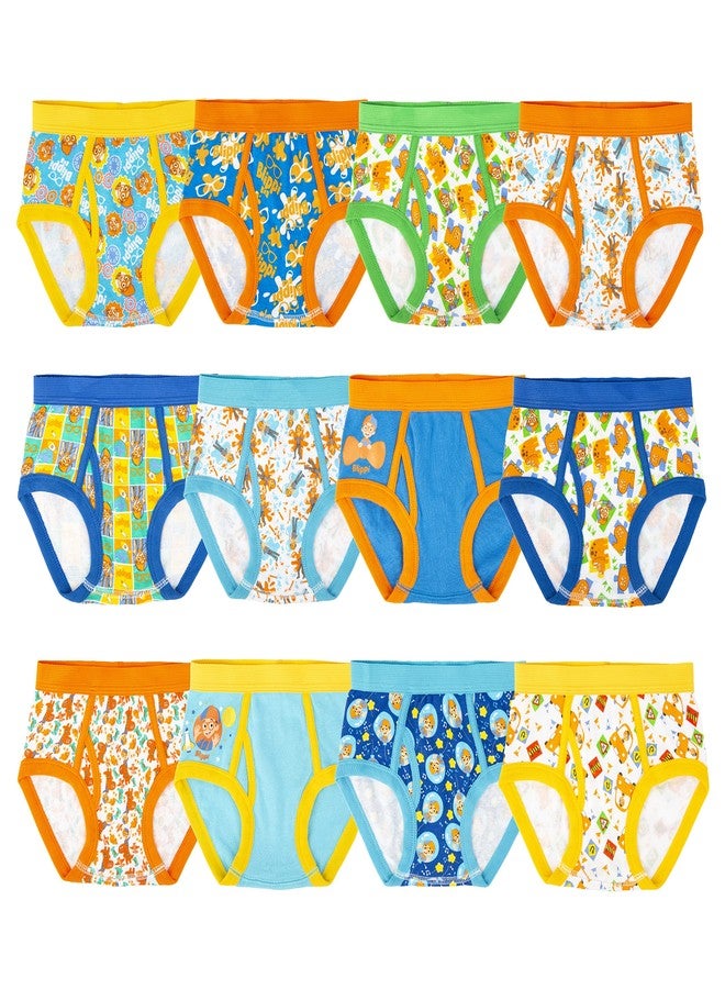 Blippi صندوق مفاجآت تحتوى على ملابس داخلية للأطفال من بليبي لمدة 12 يومًا يجعل تدريب الحمام ممتعًا مع ملصقات، 2/3T، 4T و 5T، 12-عبوة - Image 1