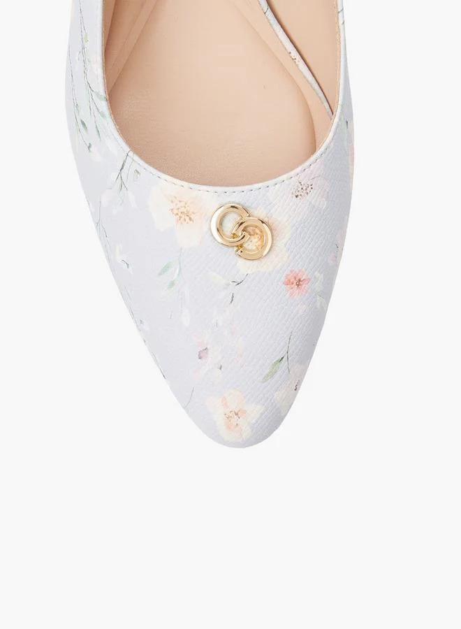 Celeste BLUE Women Floral Print Slingback Shoes for Women | Best Price UAE