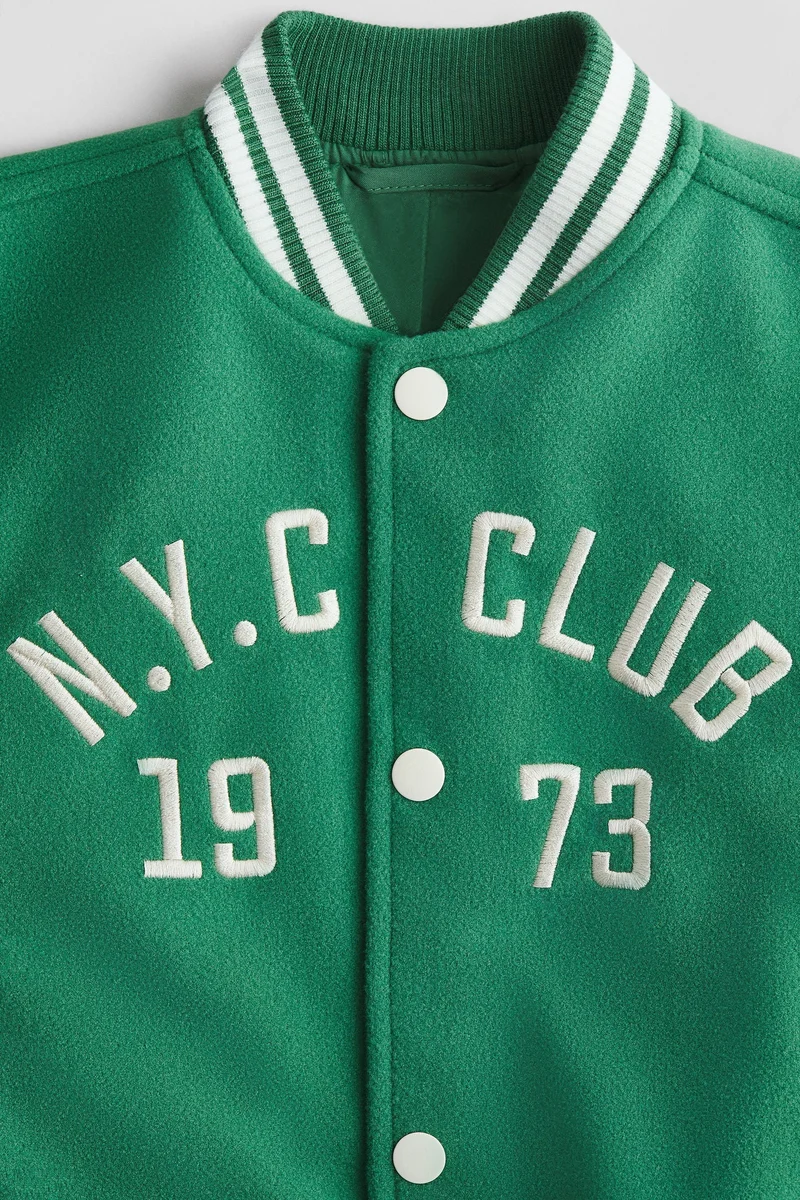 H&M Motif-detail baseball jacket