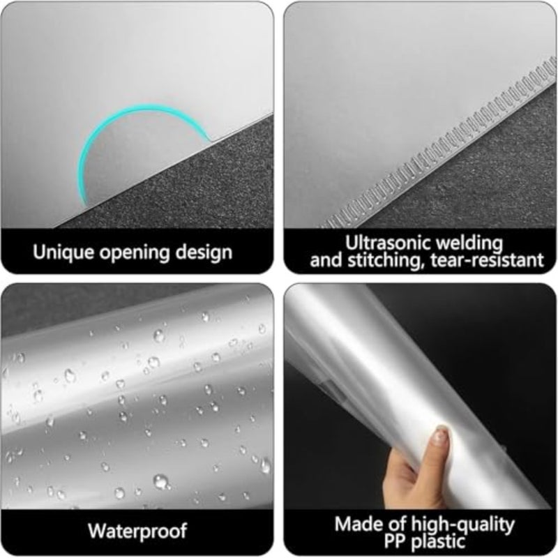 Plastic Clear Document Folders, 20 Pcs clear plastic sleeves, Clear Document Folder Project Pocket, Waterproof A4 L-shaped Transparent Pockets, Document Covers for Office School Work 31*20cm - Image 4