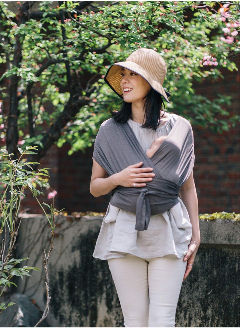 Generic - Easy-to-Wear Baby Carrier Wrap - Hands-Free, Moisture-Wicking, Soft Design for Newborns and Kids Up to 44lbs (Brown) - Image 1