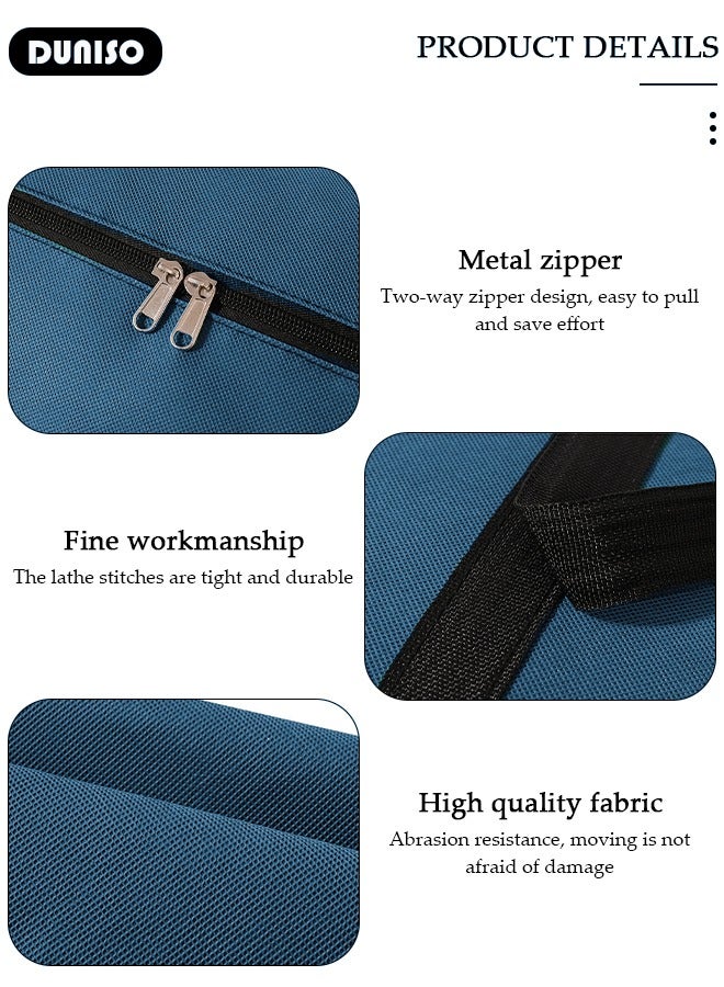 DUNISO 125L Collapsible Moving Bags, 2 Packs Organizing Bags with Zippers and Handles Storage Bag, Space Saving Clothes Storage Laundry Bag For Packing, House Essentials, Sustainable, Water-Resistant - Image 3