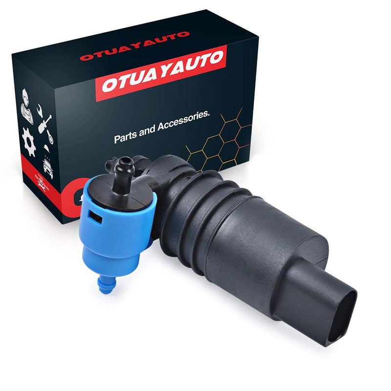 OTUAYAUTO 1J6955651 Windshield Washer Pump for Jeep Dodge Chrysler Volkswagen Audi BMW Chevrolet Ford  Factory OE Style with Grommet