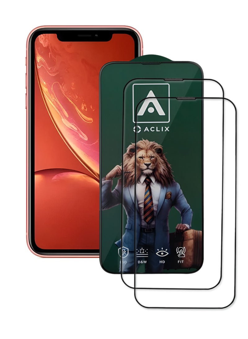 أكاليكس قطعتين، واقي شاشة عالي الجودة لهاتف آيفون XR - Image 1