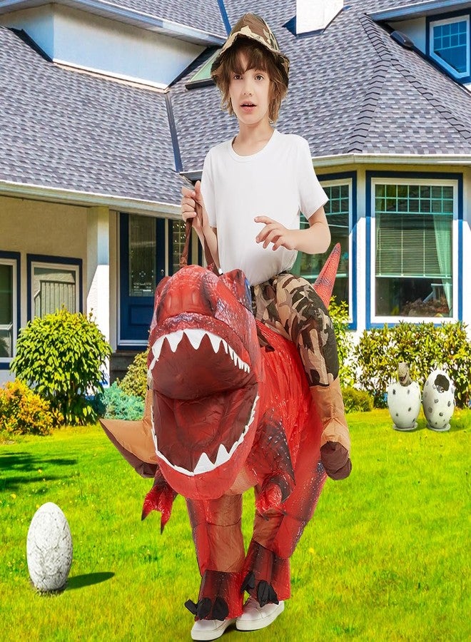 GOOSH Inflatable Dinosaur Costume for Kids Riding T Rex Funny Blow Up Boys Girls Costume for Halloween Fancy Dress Party Cosplay - Image 3