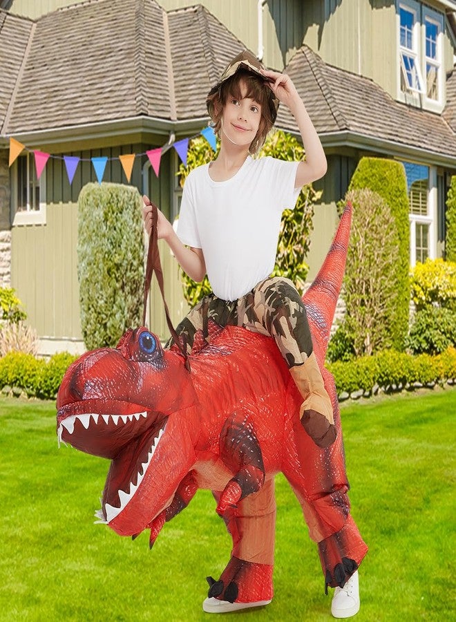 GOOSH Inflatable Dinosaur Costume for Kids Riding T Rex Funny Blow Up Boys Girls Costume for Halloween Fancy Dress Party Cosplay - Image 2
